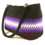 Multi color handmade crochet double shoulder purses